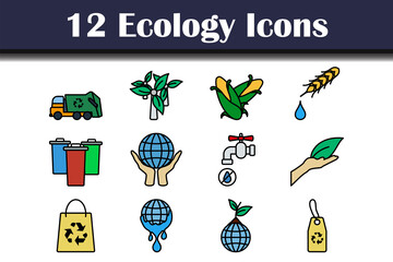 Canvas Print - Ecology Icon Set