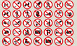 Panneaux interdictions diverses Pack Planche