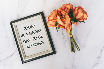 Wall Mural - Life motivational quote - Today is a great day to be amazing