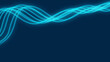 Technology digital wave lines with dark blue background