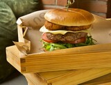 Fototapeta  - Burger z wołowina