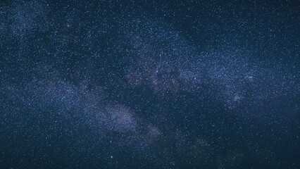 dark night starry sky with glowing stars. bright glow of sky stars and milky way galaxy. 4k. natural