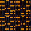 Geometric seamless pattern. Bauhaus background. Modern barcode print. Broken asymmetric hatched stripe, line ornament
