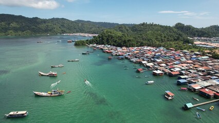 The Scenery of The Villages Within Gaya Island, Kota Kinabalu, Sabah Malaysia