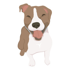 Canvas Print - cute little dog mascot