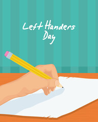 Sticker - left handers day lettering