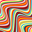 Abstract op art texture with wavy stripes