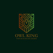© Morningsun - Owl king monoline style logo template