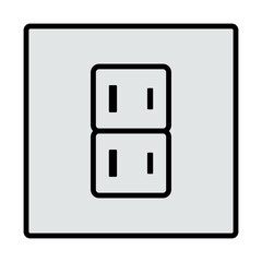 Canvas Print - Japan Electrical Socket Icon