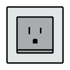 Canvas Print - USA Electrical Socket Icon