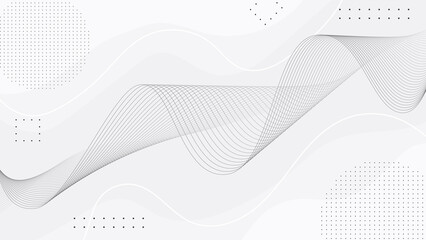 Wall Mural - white abstract background design with wavy lines