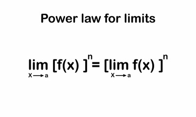 Canvas Print - Power law for limits in mathematics