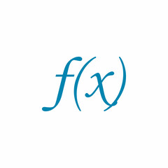 Wall Mural - Function of x symbol icon in mathematics