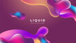 © Badr Warrior - Modern colorful vivid vibrant gradient liquid fluid abstract background with blob shapes