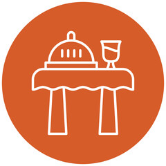 Poster - Dinner Table Icon Style