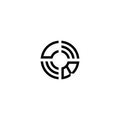 BU circle line logo initial concept with high quality logo design