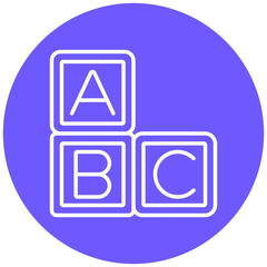 Sticker - ABC Blocks Icon Style