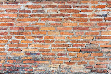 Poster - Old broken wall background with bricks.