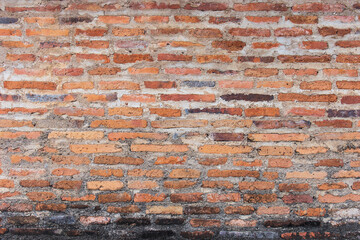 Poster - Old broken wall background with bricks.