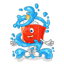 Wall Mural - lighter fresh with water mascot. cartoon vector