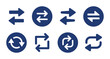 Swap icon vector set. Exchange arrow symbol collection