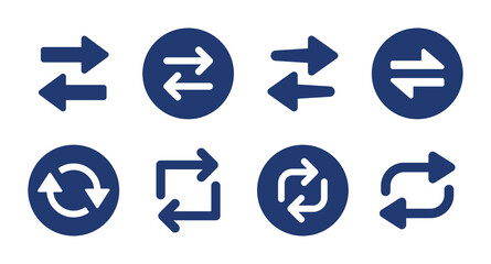 Leinwandbilder - Swap icon vector set. Exchange arrow symbol collection