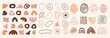 © Екатерина Перанова - Big set of different abstract shapes and doodles in pastel colors. Hand drawn doodles. Modern fashion illustration. Flat design, cartoon drawing, vector.