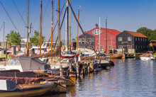Boats In The Harbor Of Elburg, Netherlands