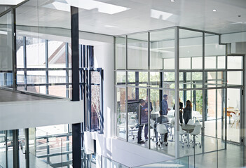 Ironing out the details. Shot of corporate businesspeople meeting in the boardroom.