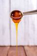 Cobertura de mel escorrendo