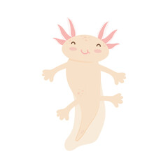 Canvas Print - cartoon axolotl icon