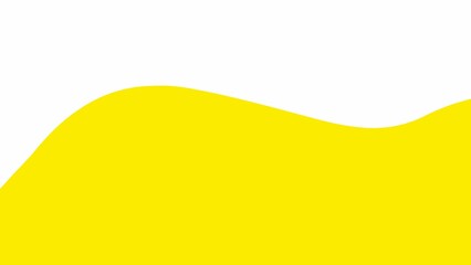 Wall Mural - Animated yellow spot. background. Looped video. Decorative wave gradually changes shape. Flat vector illustration isolated on a white background.
