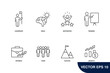 learn and lead icons set . learn and lead pack symbol vector elements for infographic web
