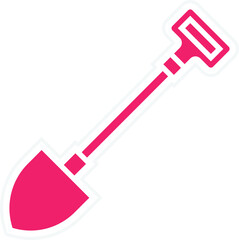 Sticker - Shovel Icon Style