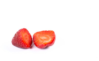 Wall Mural - Strawberries on a white background. isolated. Summer