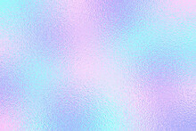 Holographic Foil Texture. Holograph Iridescent Background. Gradient Rainbow Pattern. Dreamy Pink Color. Pearlescent Paper. Holo Bg. Hologram Hologram. Halographic Effect Texture. Vector Illustration