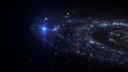 Wall Mural - black hole, planets and galaxy, science fiction wallpaper. beauty of deep space. billions of galaxy 
