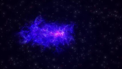 Wall Mural - Colourful Nebula in Deep Space with star sky