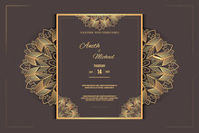 Realistic Luxury Wedding Invitation Mandala Design