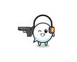 © heriyusuf - illustration of speech bubble cartoon doing shooting range