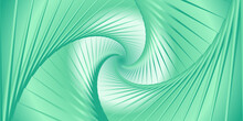 Abstract Green Background With Waves & Illusion Art
