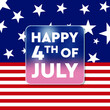American Independence Day sale glassmorphism background, 4th of July USA holiday.