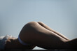 © Volodymyr - Body of sexy fit woman butt in erotic lingerie. Model in black lingerie. Big sexy ass. Sensual womans body. Female back and buttocks.