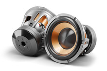 Two Sound Bass Car Speakers 3D