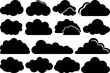 Cloud SVG Cut Files | Cloud Silhouette | Rain Cloud Svg | Sky Svg | Weather Svg | Black Clouds Svg | Cloud Bundle