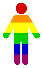 Wall Mural - A graphic illustration of A rainbow male symbol for use as an icon, logo or web decoration