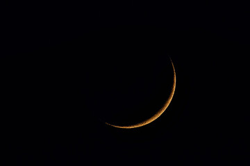 Wall Mural - The crescent moon in the night in June over Germany