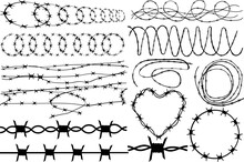 Barbed Wire SVG Cut Files, Barbed Wire Silhouette, Wire Svg, Border Wire Svg, Square Barbed Wire Svg, Barbwire Svg, Barbed Wire Bundle