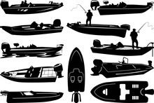 Bass Boat SVG Cut Files, Boat Silhouette, Skeeter Svg, Bass Fishing Svg, Gone Fishing Svg, Fishing Boat Svg, Fisherman Svg, Construction Bundle,