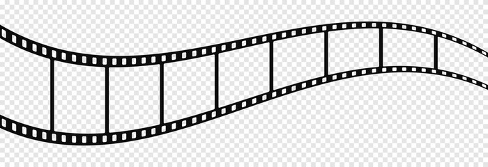 vector film strip png. roll of retro film strip on isolated transparent background. photographic fil